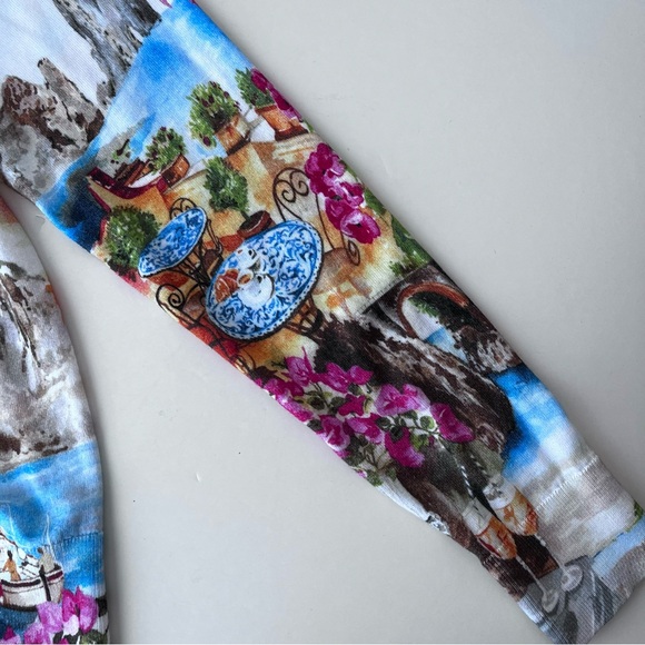 Talbots Coastal Print Charming Cardigan Lightweight Size L - Picture 5 of 13